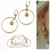 gold plated earrings with exclusive cubic zirconia
